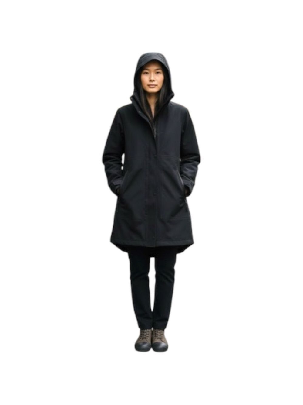 The North Face Black Expedition Parka Jacket Hooded Sz S Minimalist Hiking Gorp